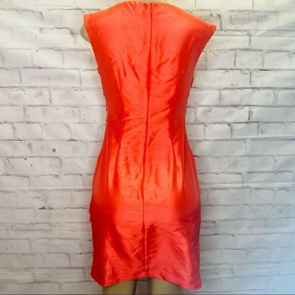 London Times Woman Orange Tiered Formal Dress - Picture 3 of 10